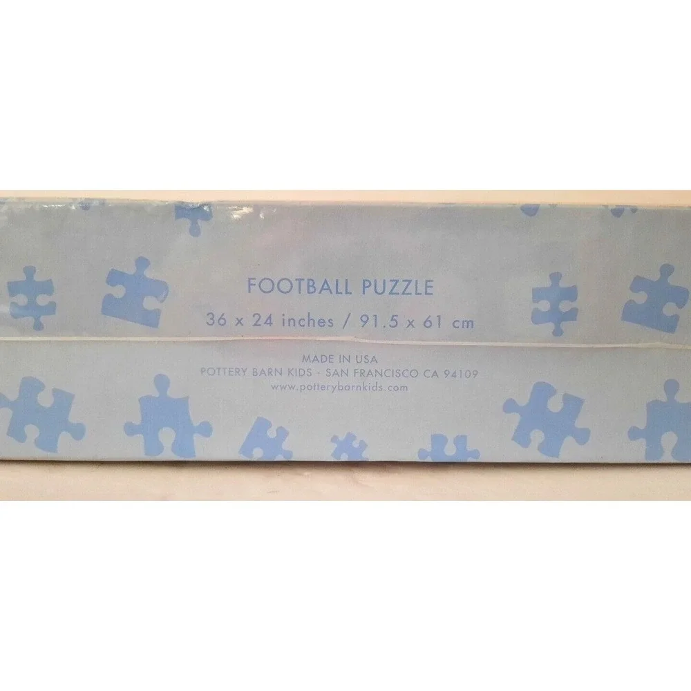 Pottery Barn Kids Football Puzzle 48 Pieces 36x24 Floor Puzzle Ages 4+ USA Made